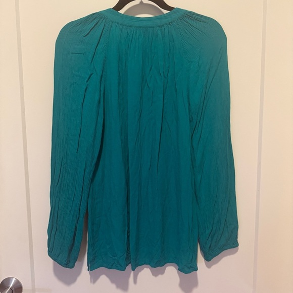 Lilly Pulitzer Teal Long Sleeve Blouse – Size Small - Picture 4 of 4